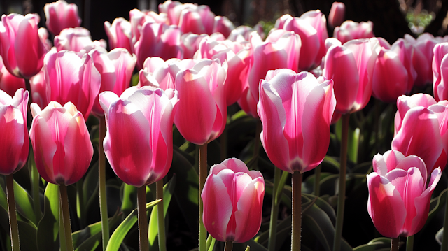 Vibrant Pink Tulips