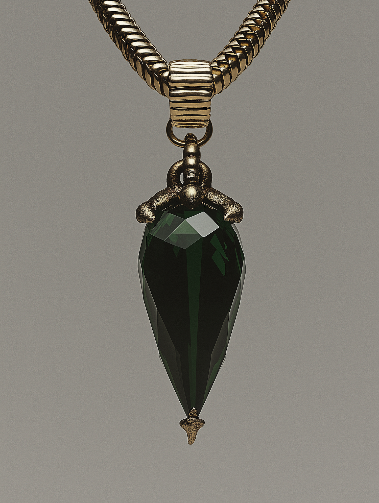 Elegant Green Gemstone Pendant