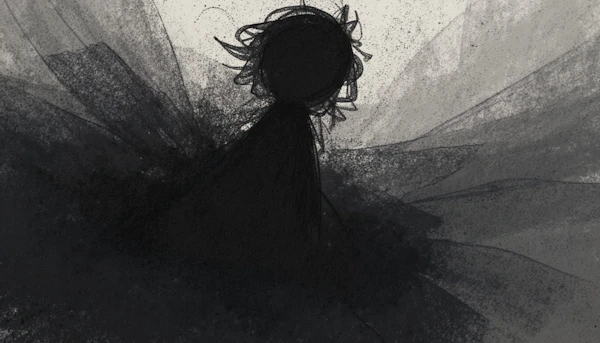 Abstract Shadowy Figure
