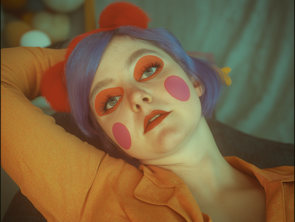 Colorful Clown-like Portrait