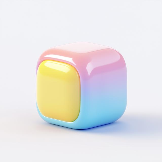 Pastel Gradient Cube