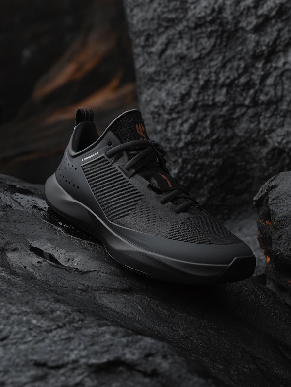 Sleek Black Athletic Shoe