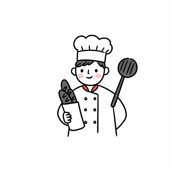 Cheerful Cartoon Chef