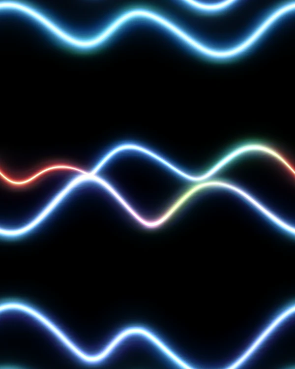 Glowing Wavy Lines