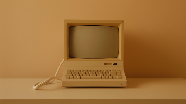 Vintage Computer on Sleek Surface