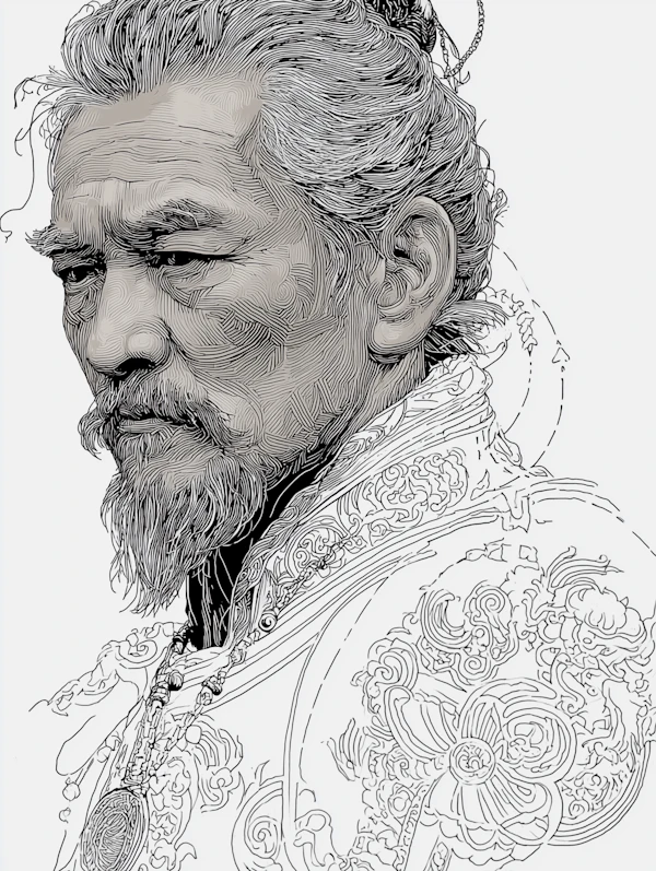 Contemplative Elder Portrait