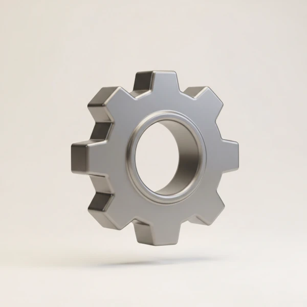 Polished Metallic Gear
