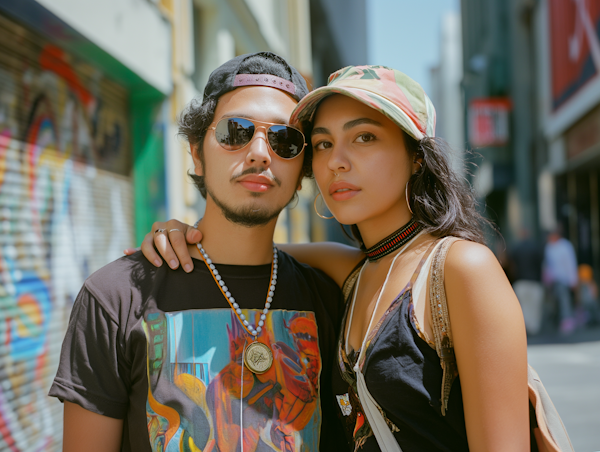 Stylish Couple's Confident Gaze