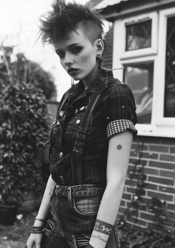 Punk Style Portrait of Young Woman