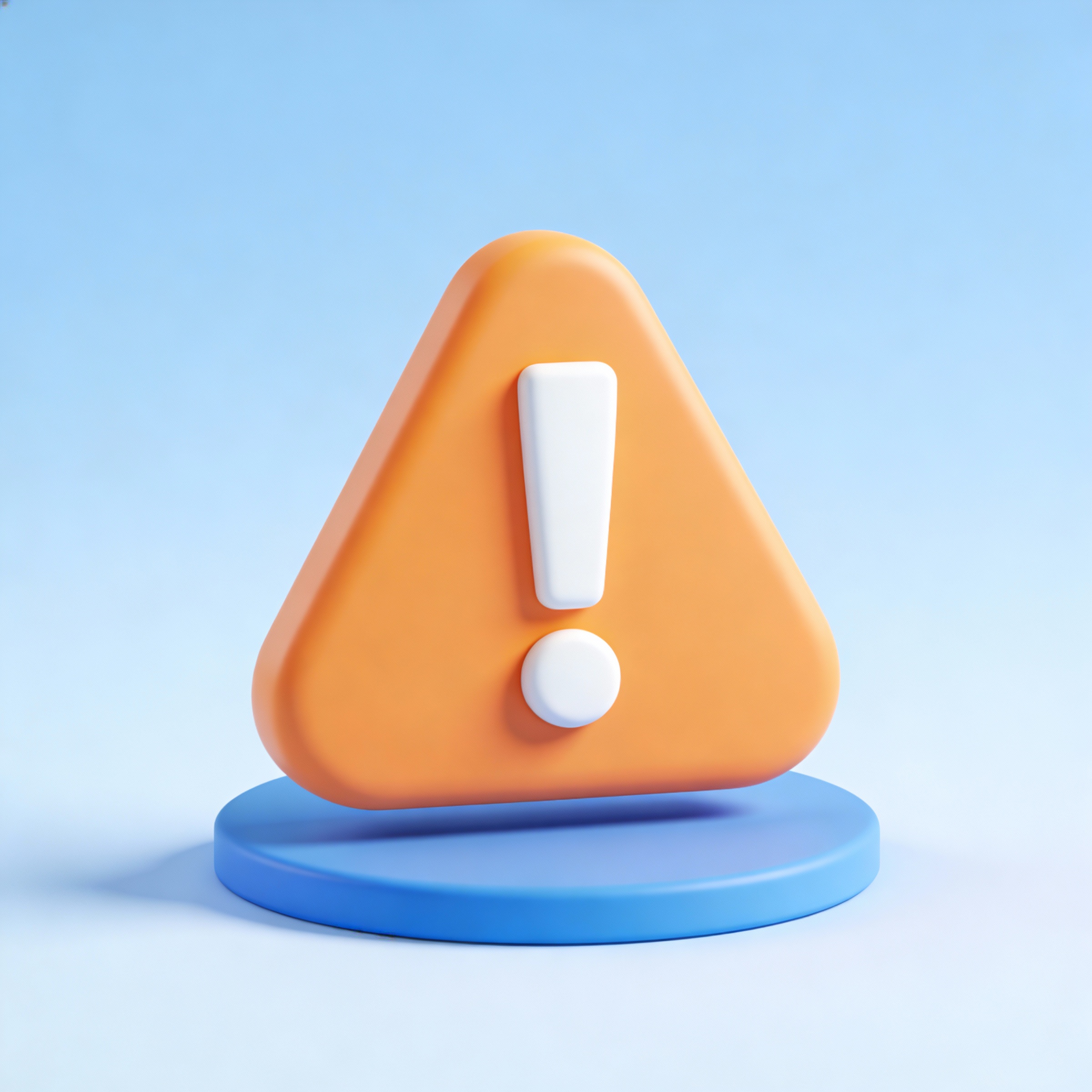Warning Sign Render 3D Image on Lummi