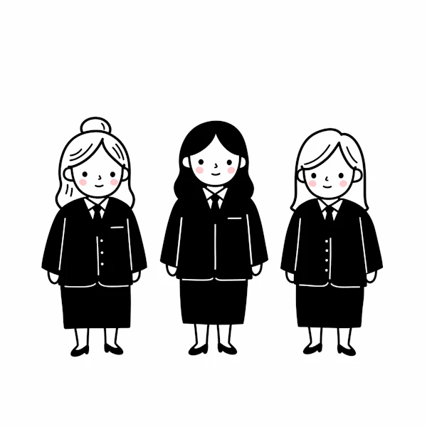 Cartoon Formal Trio