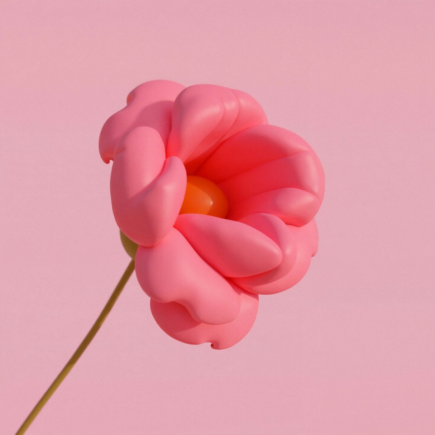 Stylized Pink Flower