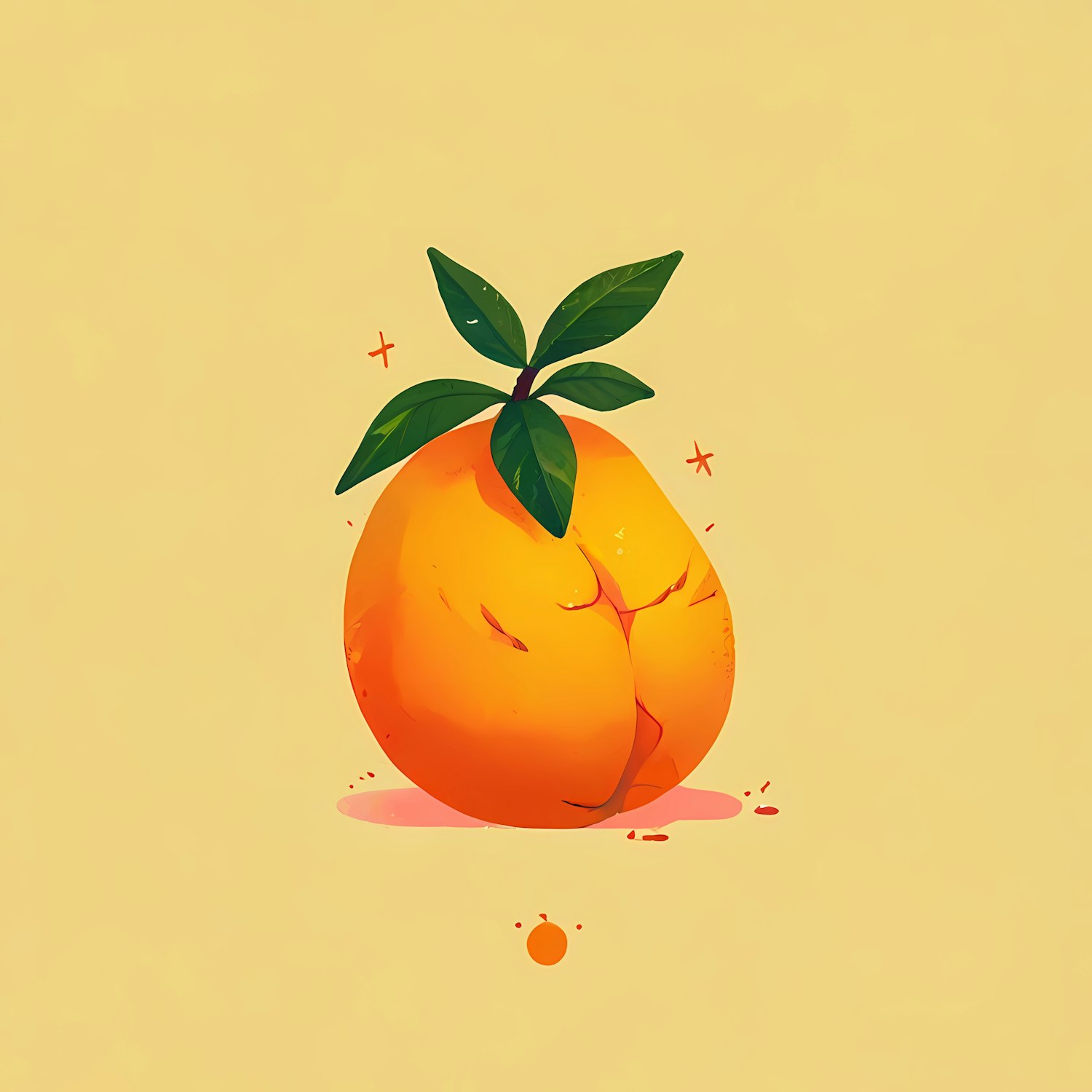 Vibrant Orange Illustration