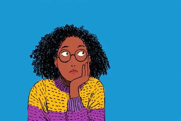 Thoughtful Cartoon Portrait