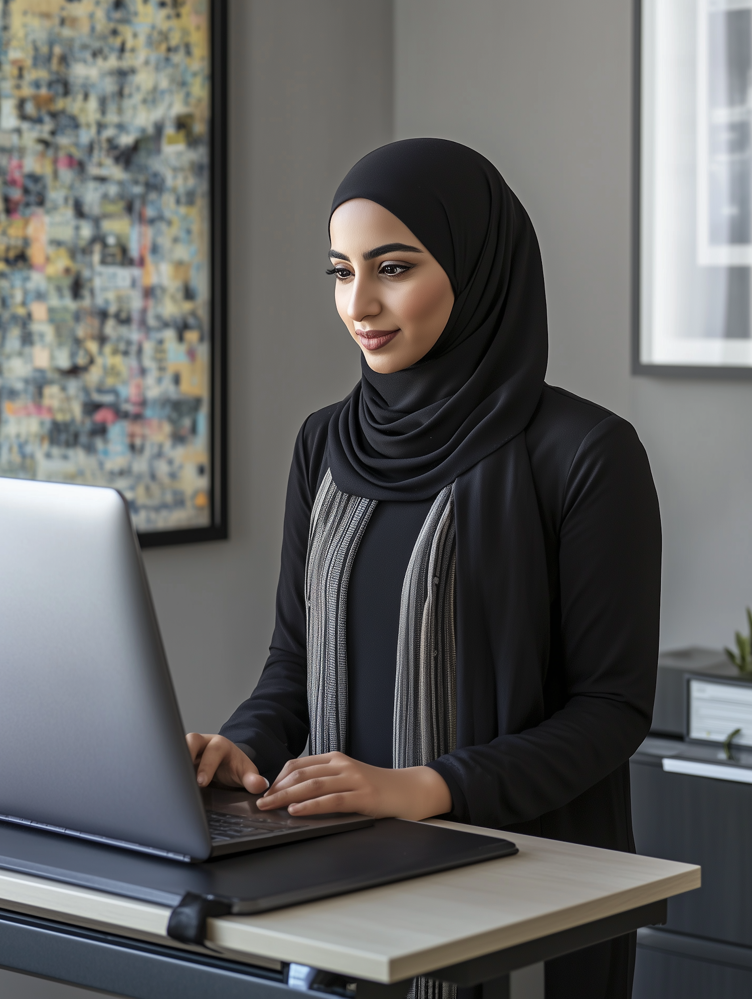 Woman Working at Desk