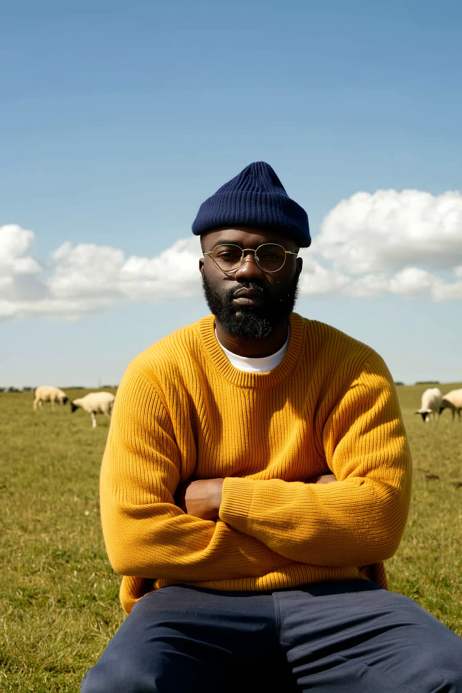 Man in Pastoral Setting