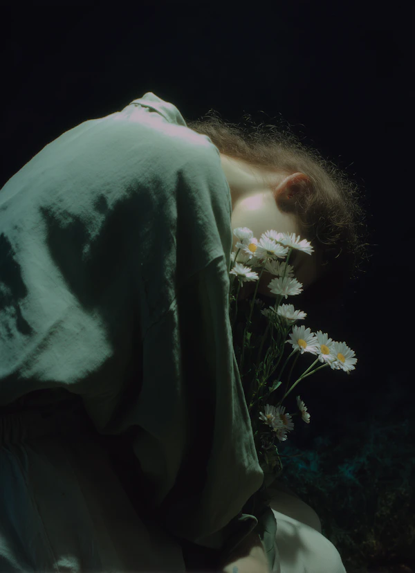 Pensive Floral Portrait