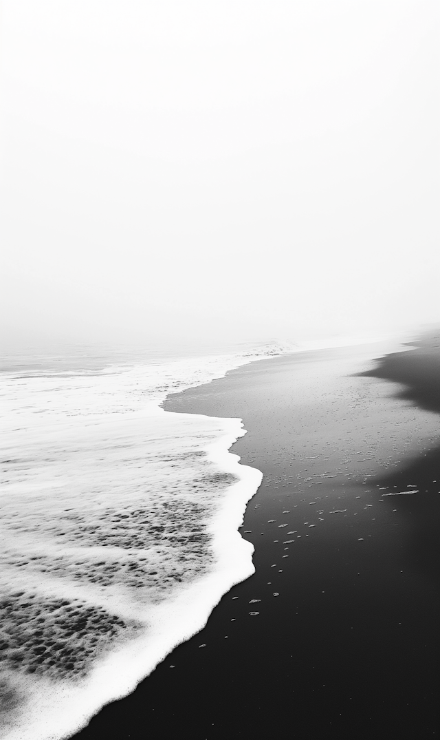 Tranquil Monochrome Seascape