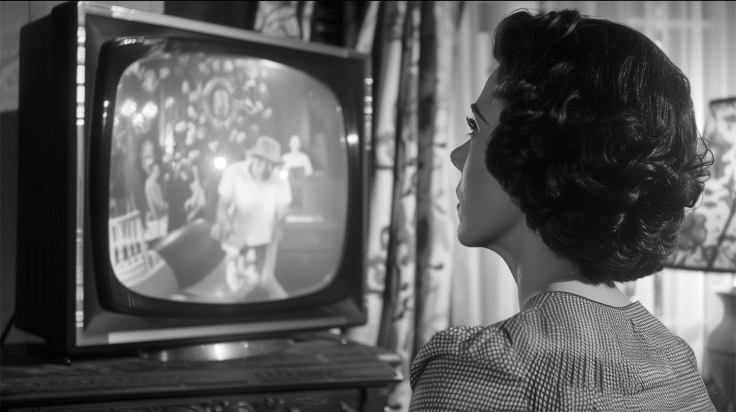 A Woman Watching Television