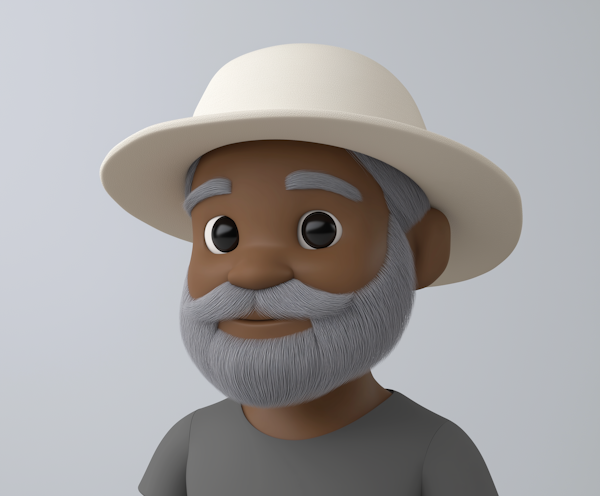 Friendly Elderly 3D Character