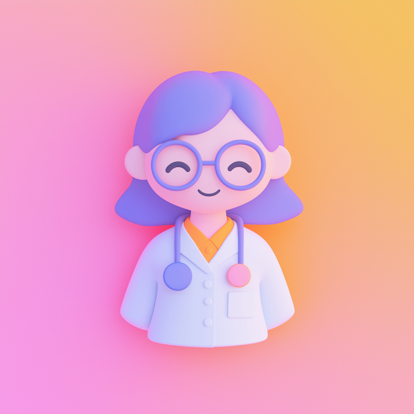 Cheerful Young Cartoon Doctor