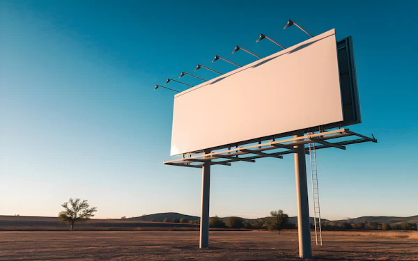 Billboard in Rural Field