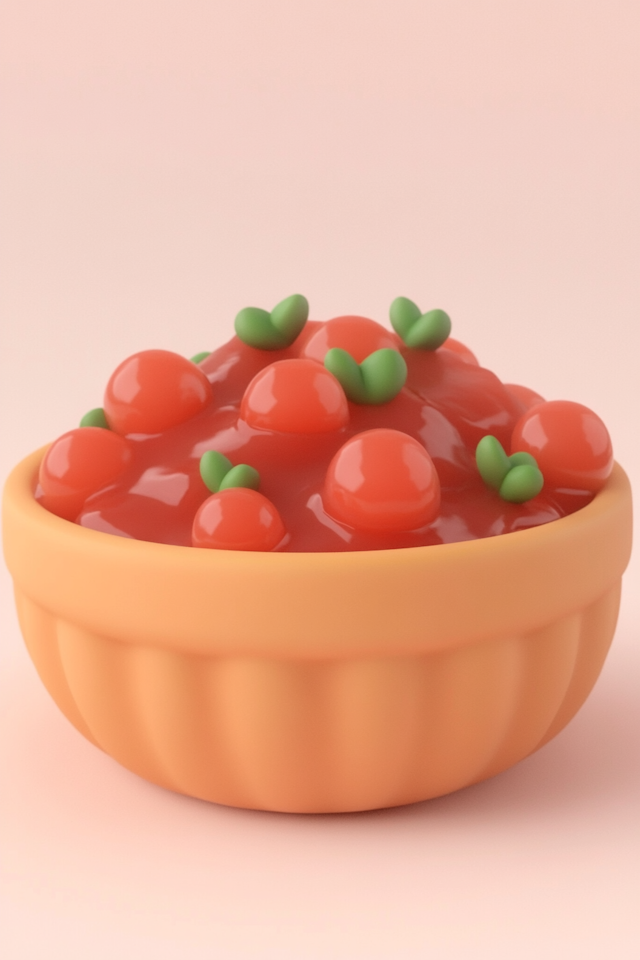 Stylized Fruit Compote Bowl