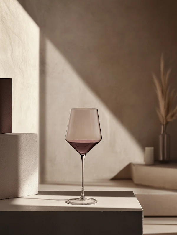 Minimalist Wine Glass Scene