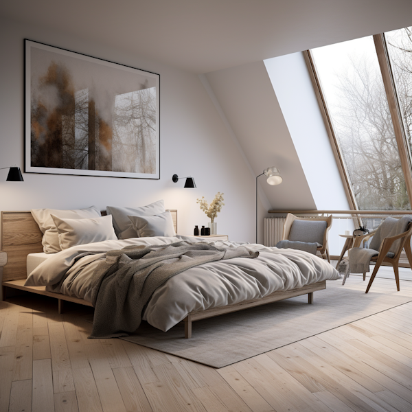 Winter Light Modern Bedroom