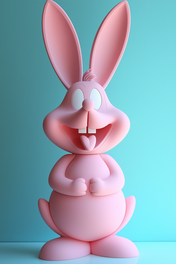 Cartoonish Pink Rabbit