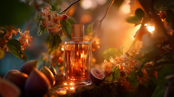 Golden Perfume Display