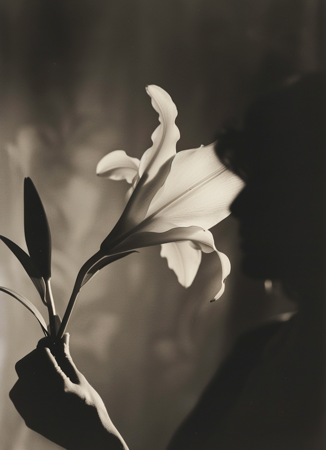 Tranquil Interlude with White Lily