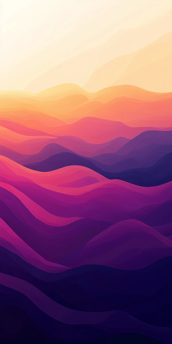 Abstract Sunset Waves