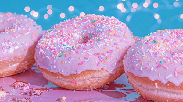 Colorful Sprinkled Doughnuts