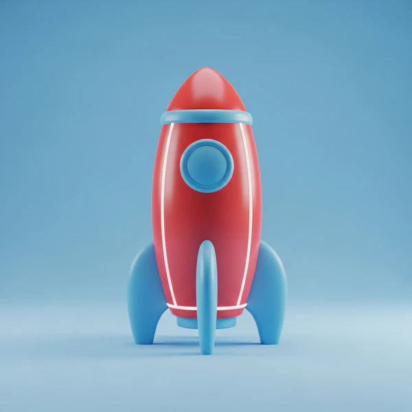 Stylized 3D Rocket