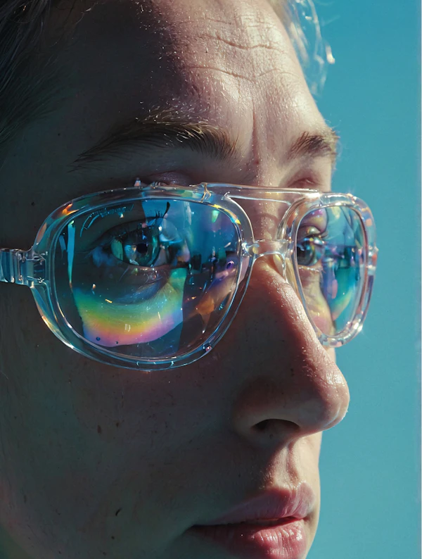 Reflective Sunglasses Close-Up