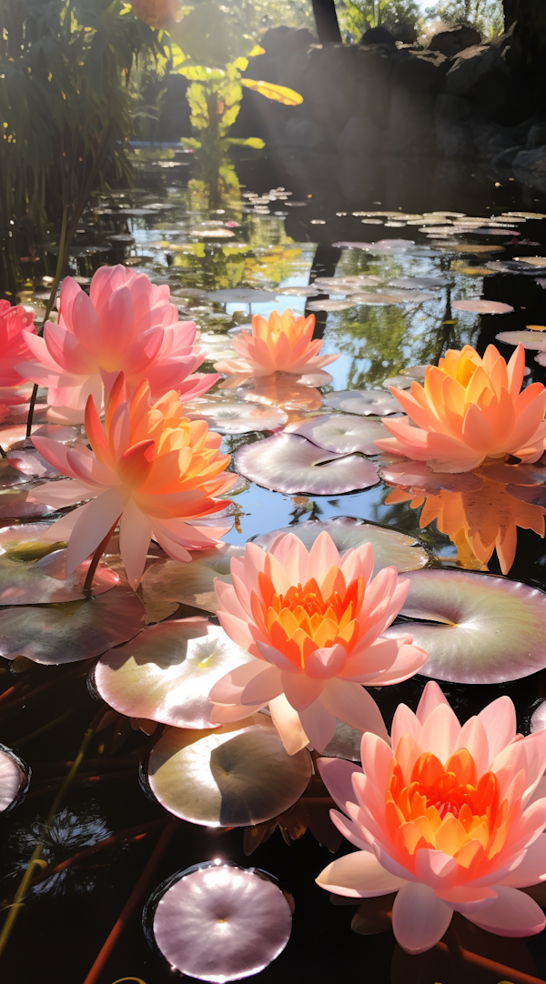 Ethereal Water Lilies at Dawn