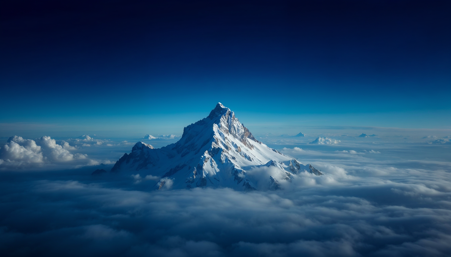 Majestic Mountain Above Clouds