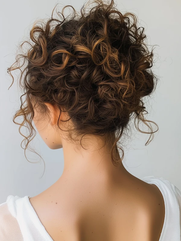 Elegant Updo with Curly Hair