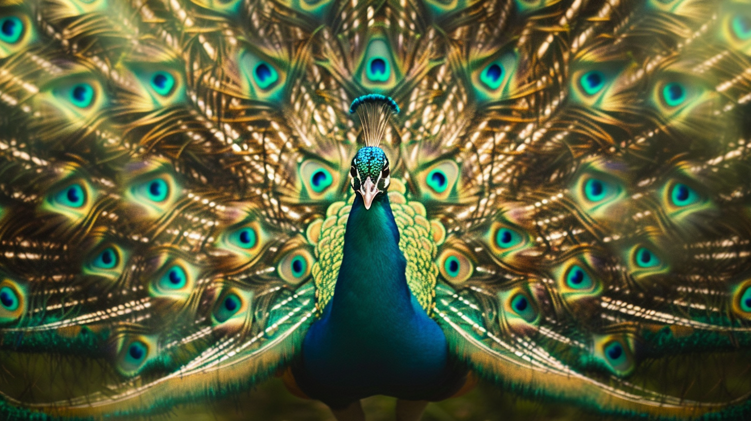 Majestic Peacock Display