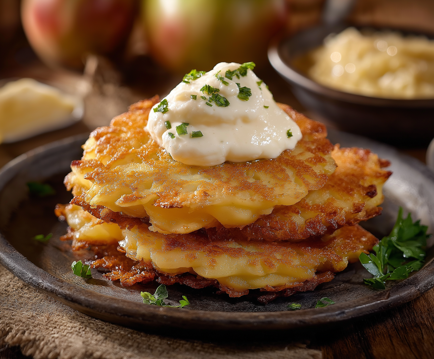 Golden Brown Potato Pancakes