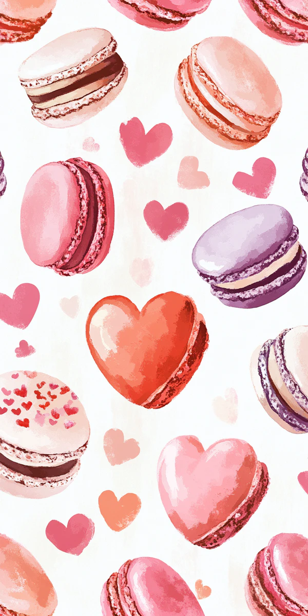 Whimsical Macarons and Hearts