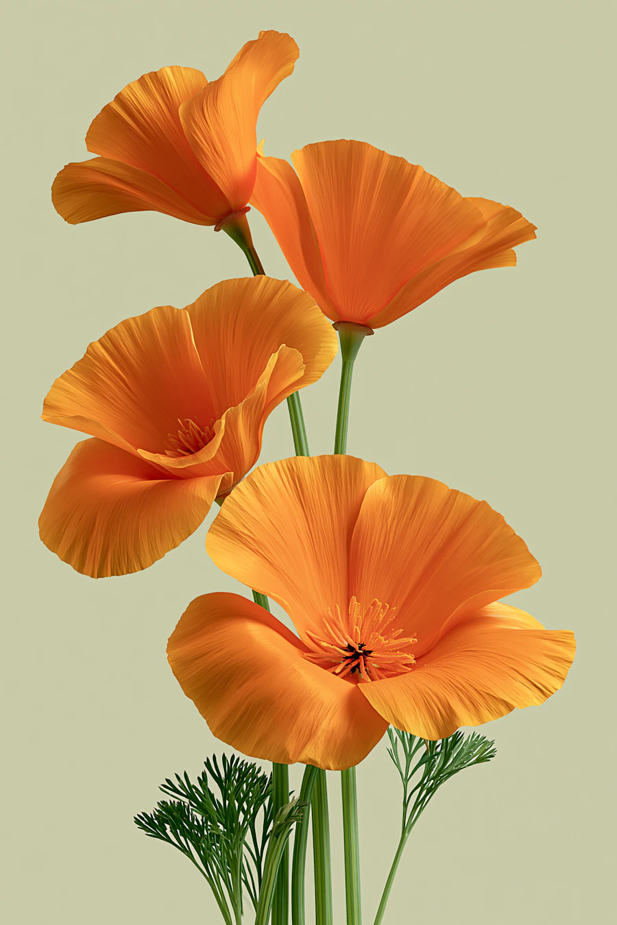 Vibrant Orange Poppies