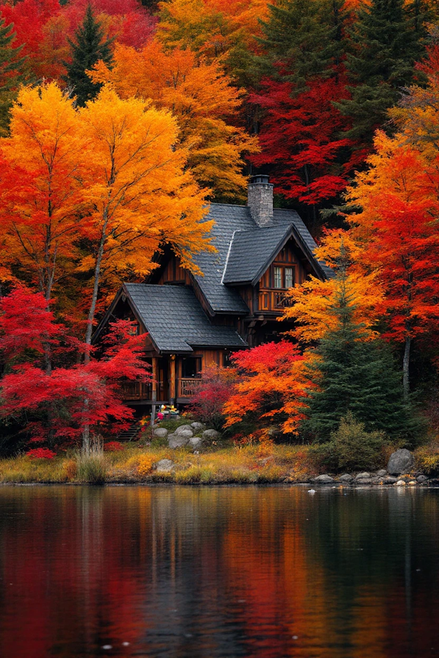 Autumn Forest Cabin