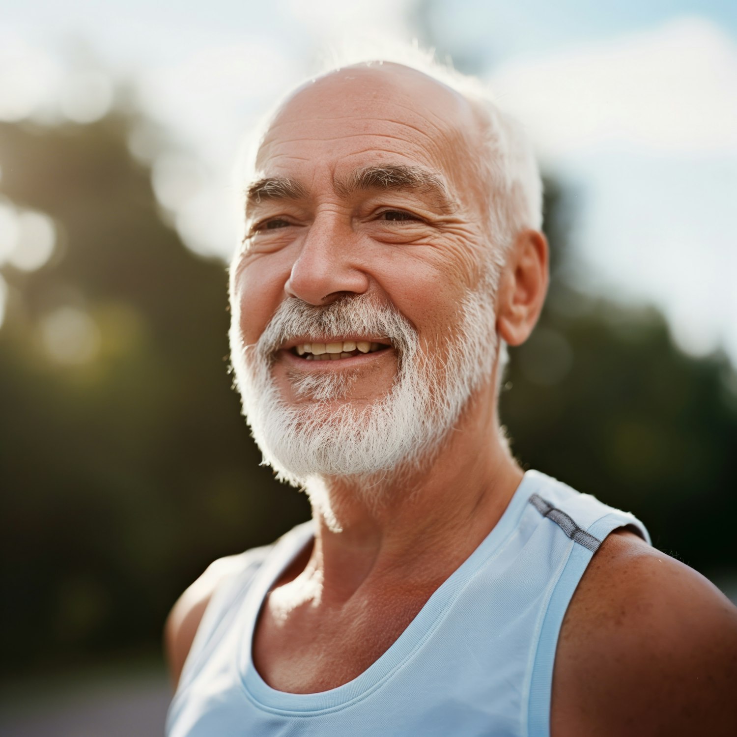 Elderly Man in Nature