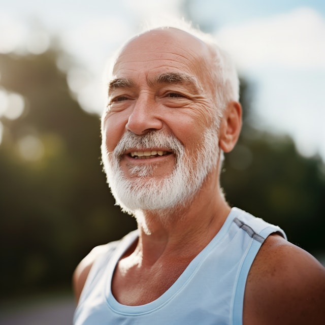 Elderly Man in Nature