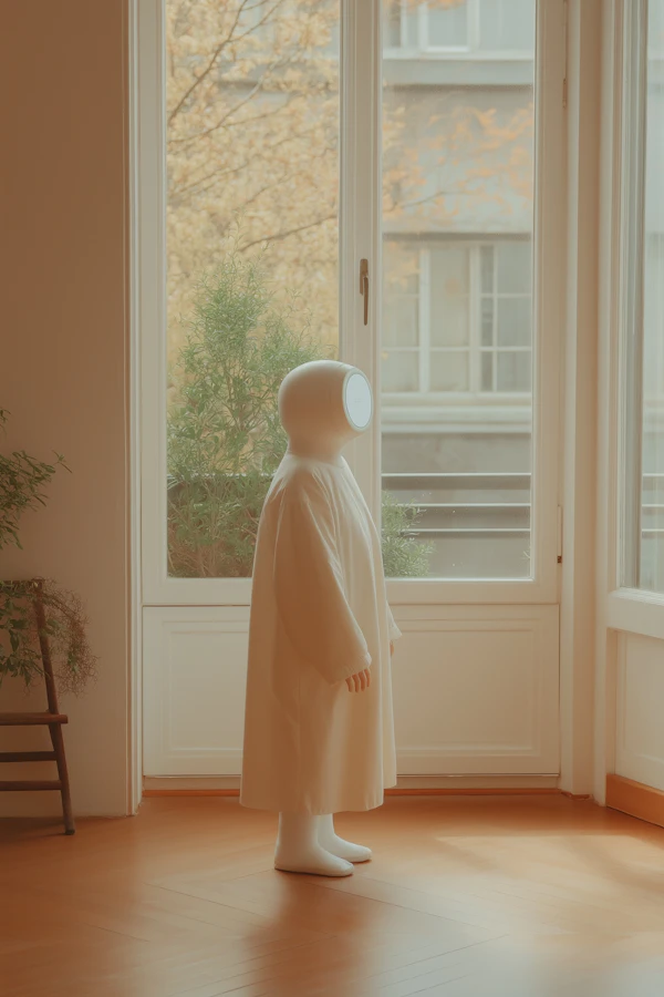 Ethereal Figure in Serene Room