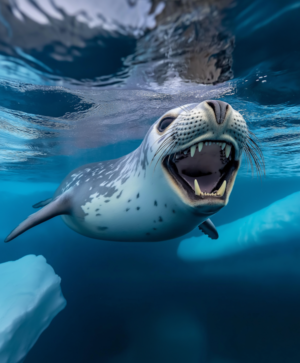 Playful Underwater Seal