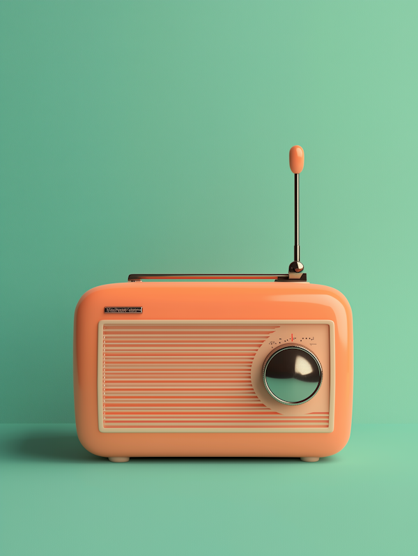 Vintage Coral Pink Radio