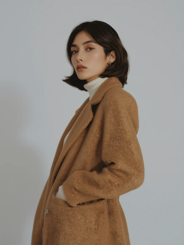 Woman in Stylish Coat